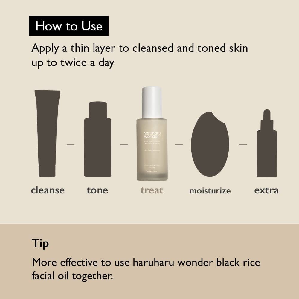 Haruharu WONDER Black Rice Hyaluronic Anti-Wrinkle Serum 50ml, at Orion Beauty. Haruharu Wonder Official Sole Authorized Retailer in Sri Lanka!