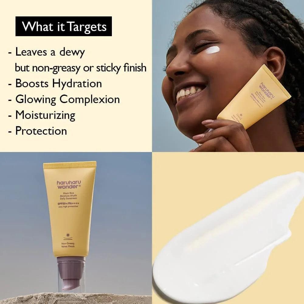 Haruharu WONDER Black Rice Moisture Airyfit Daily Sunscreen SPF50+ PA++++ 50ml - Orion Beauty