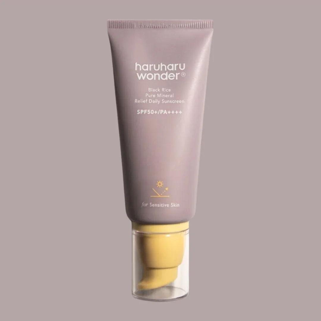 Haruharu WONDER Black Rice Pure Mineral Relief Daily Sunscreen SPF50+ PA++++ 50ml - Orion Beauty