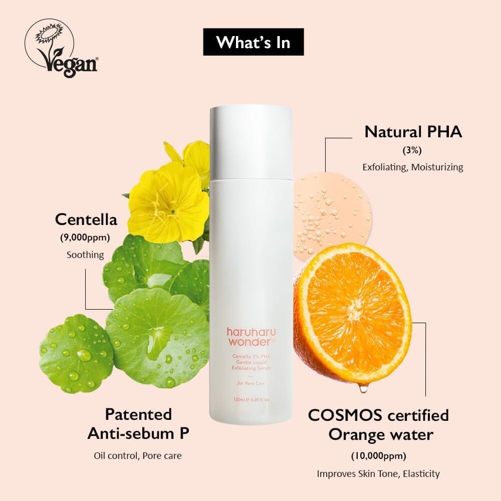 Haruharu WONDER Centella 3% PHA Gentle Liquid Exfoliating Serum 120ml, at Orion Beauty. Haruharu Wonder Official Sole Authorized Retailer in Sri Lanka!