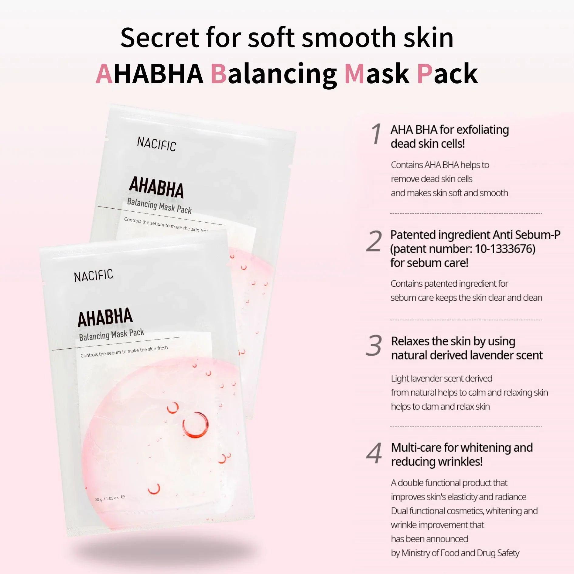 NACIFIC AHA BHA Balancing Mask (1ea) - Orion Beauty