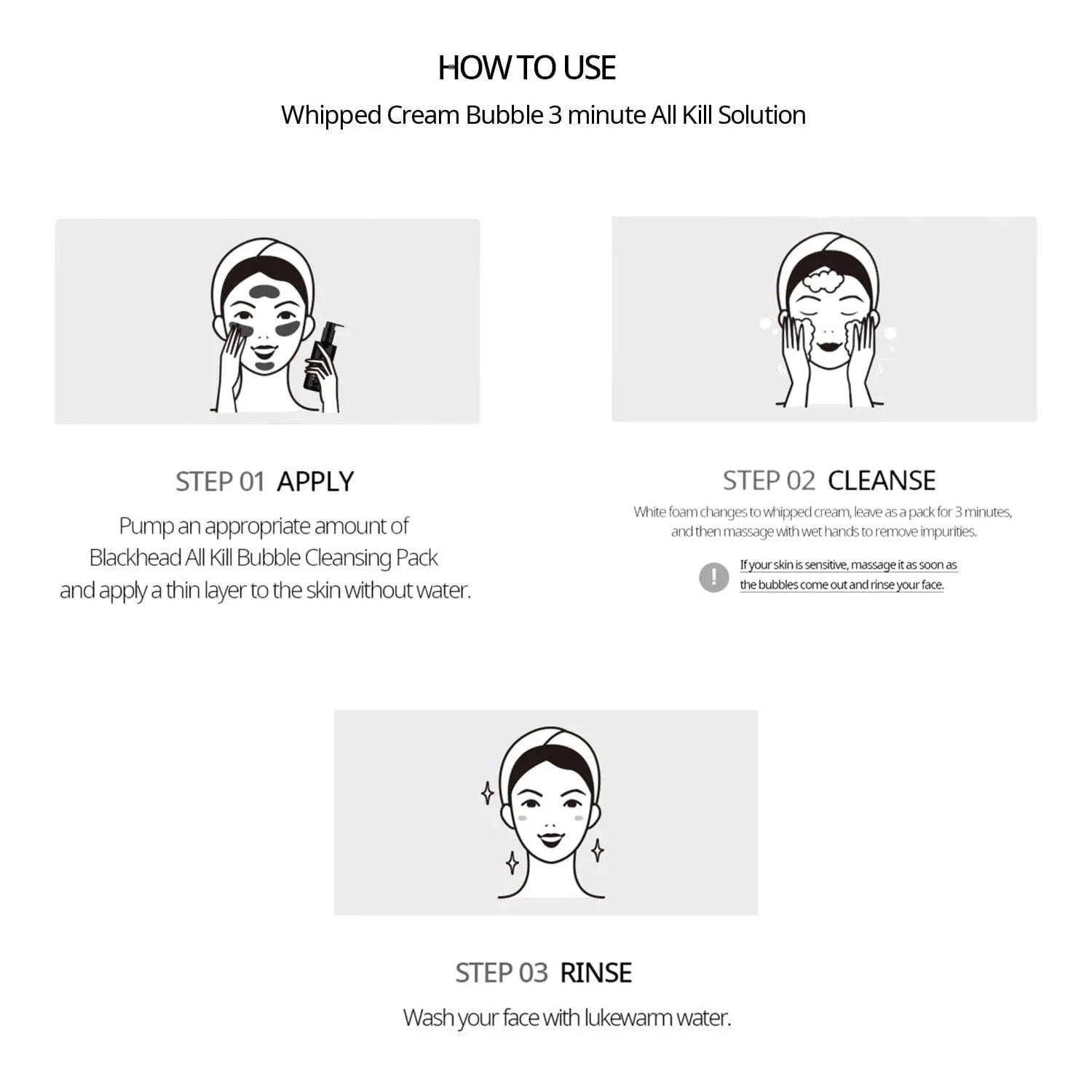 NACIFIC Blackhead All Kill Bubble Cleansing Pack 140ml - Orion Beauty