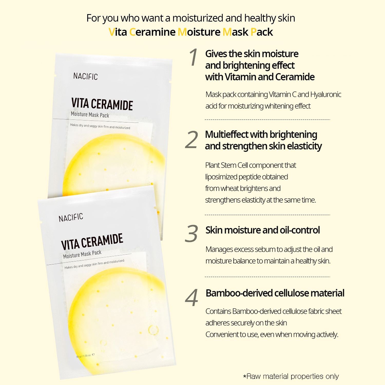 Nacific Vita Ceramide Moisture Mask (1ea), at Orion Beauty. Nacific Official Sole Authorized Retailer in Sri Lanka!