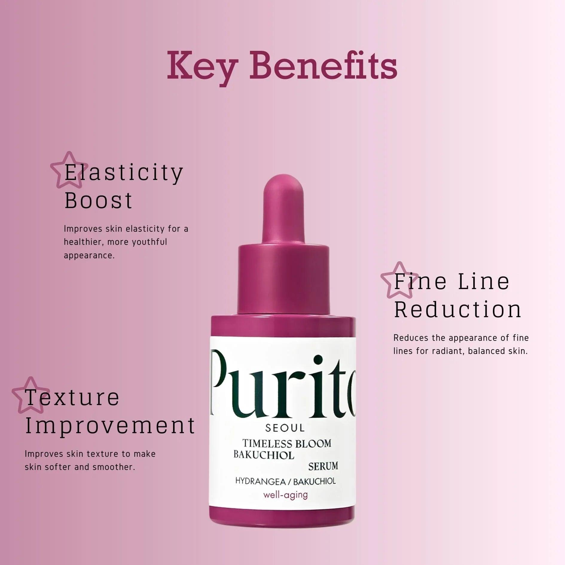 PURITO SEOUL Timeless Bloom Bakuchiol Serum 30ml - Orion Beauty