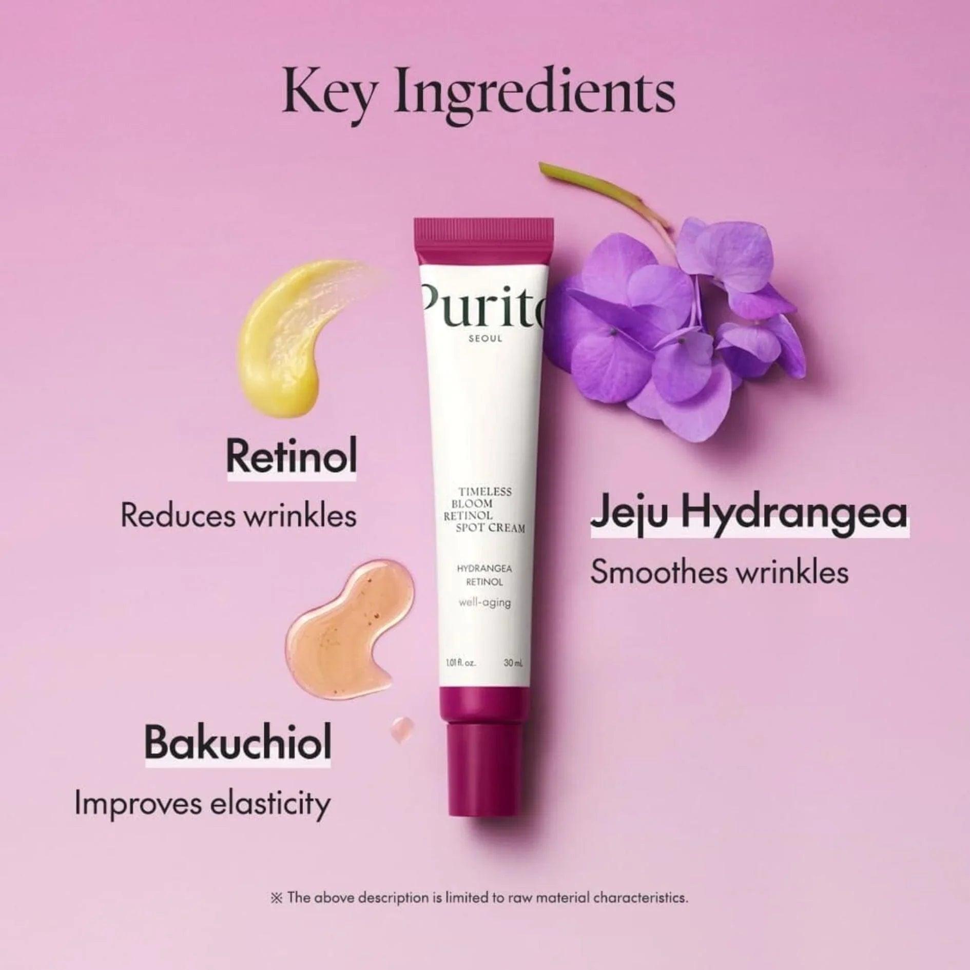 PURITO SEOUL Timeless Bloom Retinol Spot Cream 30ml - Orion Beauty