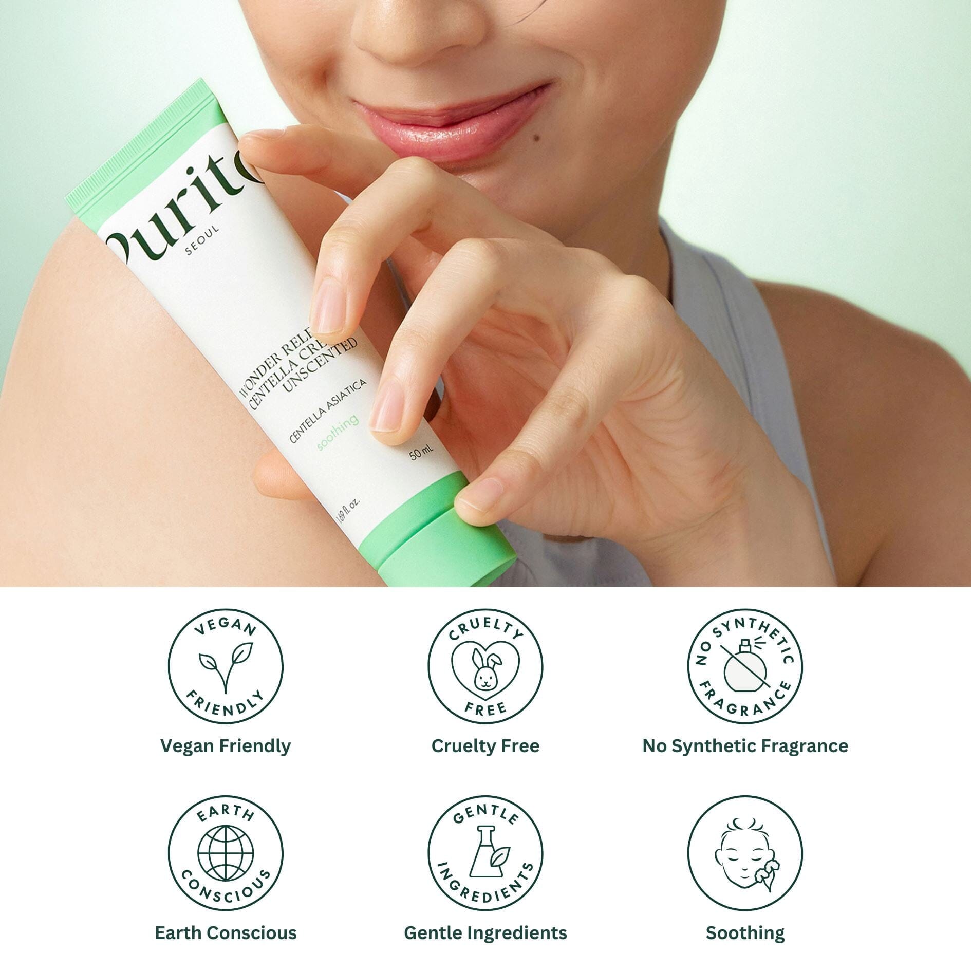 PURITO SEOUL Wonder Releaf Centella Cream Unscented 1ml (Pouch Sample), at Orion Beauty. SKIN1004 Official Sole Authorized Retailer in Sri Lanka!