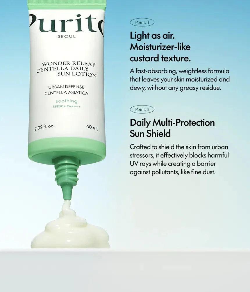 PURITO SEOUL Wonder Releaf Centella Daily Sun Lotion 60ml - Orion Beauty