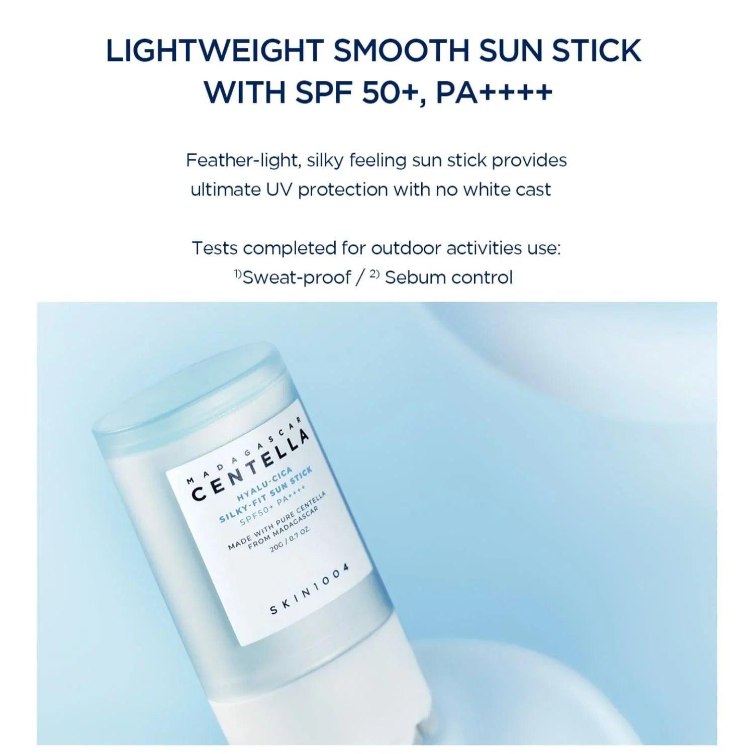 SKIN1004 Madagascar Centella Hyalu-Cica Silky Fit Sun Stick SPF 50+ PA++++ - Orion Beauty