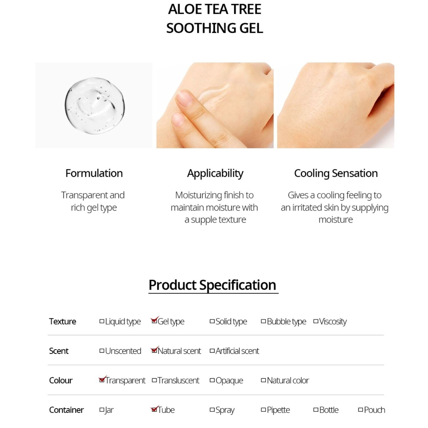 Nacific Aloe Tea Tree Soothing Gel 100ml, at Orion Beauty. Nacific Official Sole Authorized Retailer in Sri Lanka!