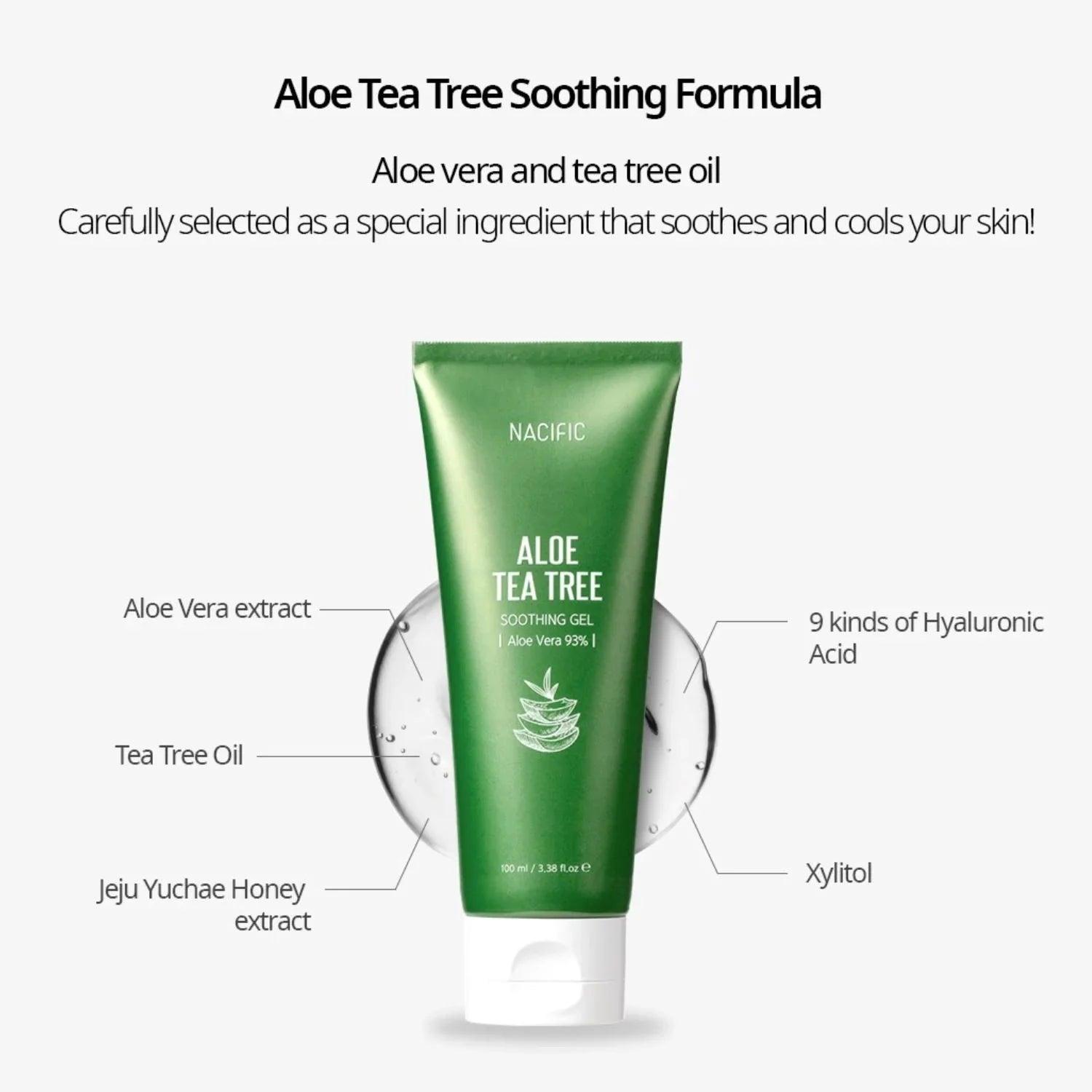 NACIFIC Aloe Tea Tree Soothing Gel 100ml - Orion Beauty