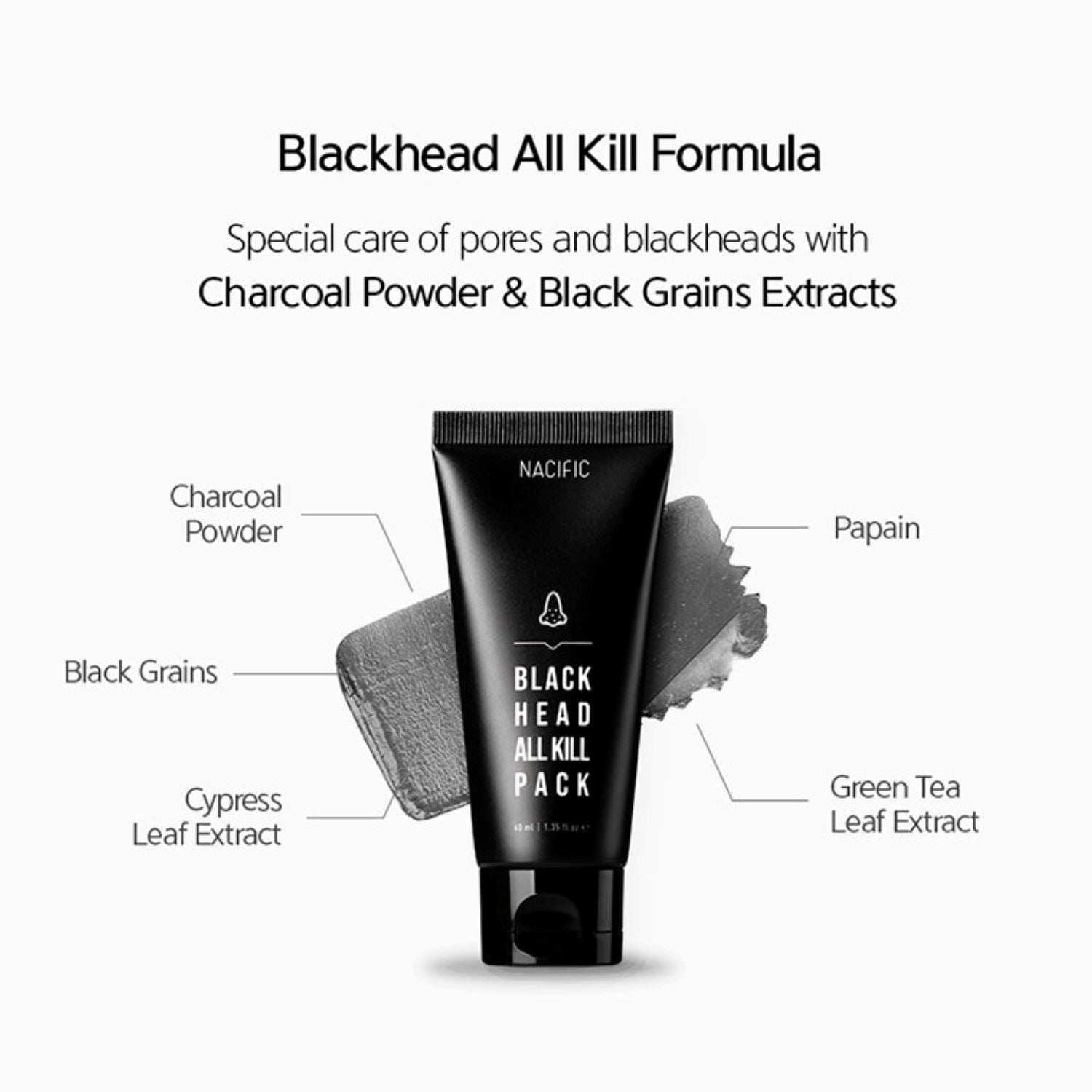 Nacific Blackhead All Kill Pack 40ml, at Orion Beauty. Nacific Official Sole Authorized Retailer in Sri Lanka!