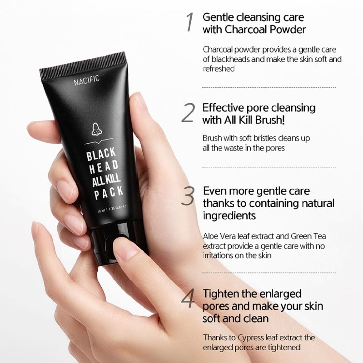 Nacific Blackhead All Kill Pack 40ml, at Orion Beauty. Nacific Official Sole Authorized Retailer in Sri Lanka!