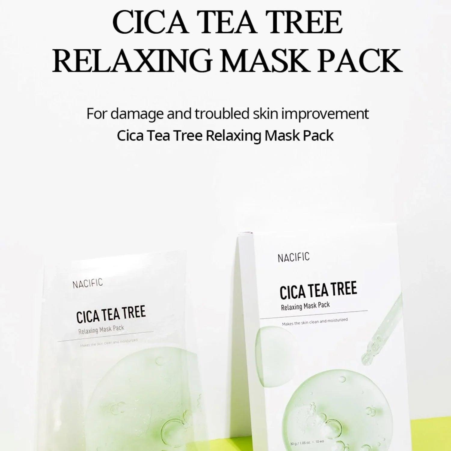 NACIFIC Cica Tea Tree Relaxing Mask (1ea) - Orion Beauty