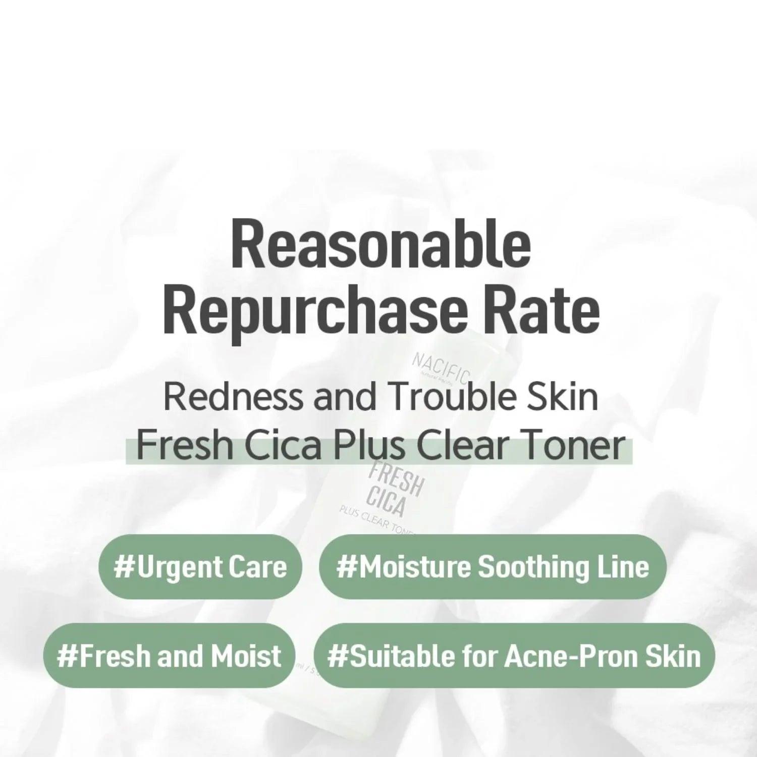 NACIFIC Fresh Cica Plus Clear Toner 150ml - Orion Beauty