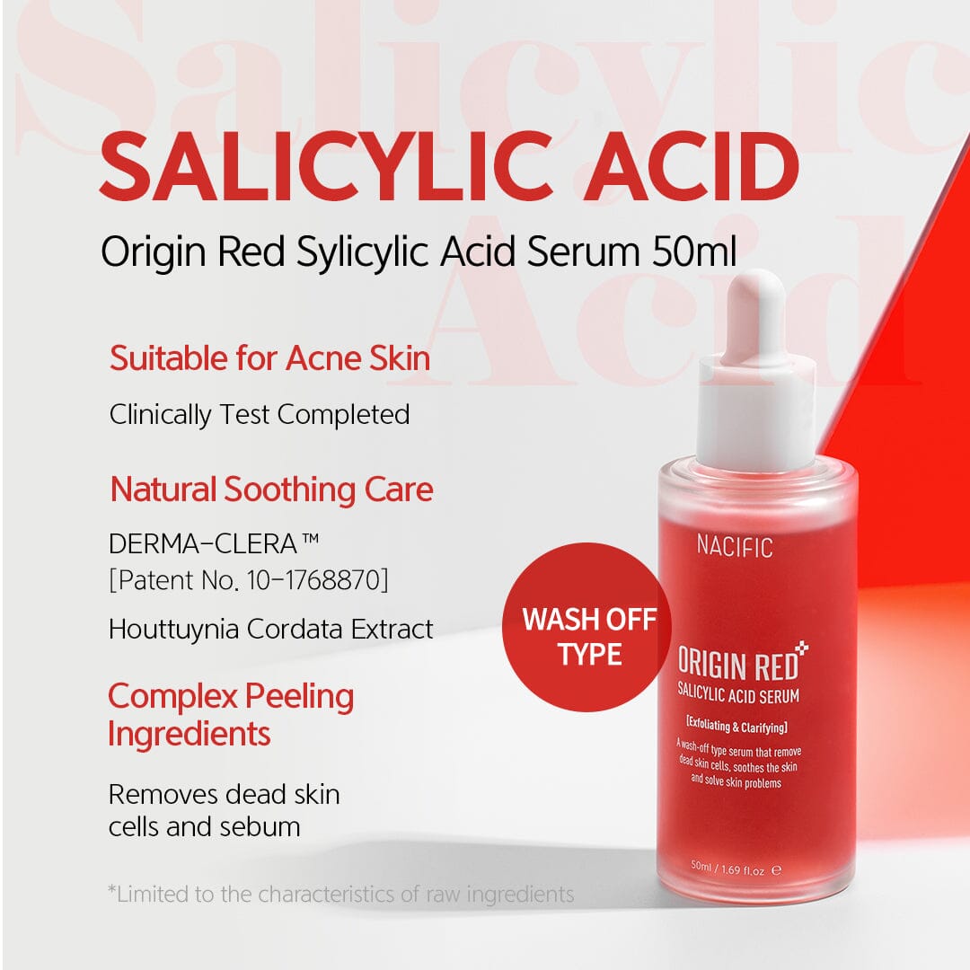 Nacific Origin Red Salicylic Acid Serum 50ml, at Orion Beauty. Nacific Official Sole Authorized Retailer in Sri Lanka!