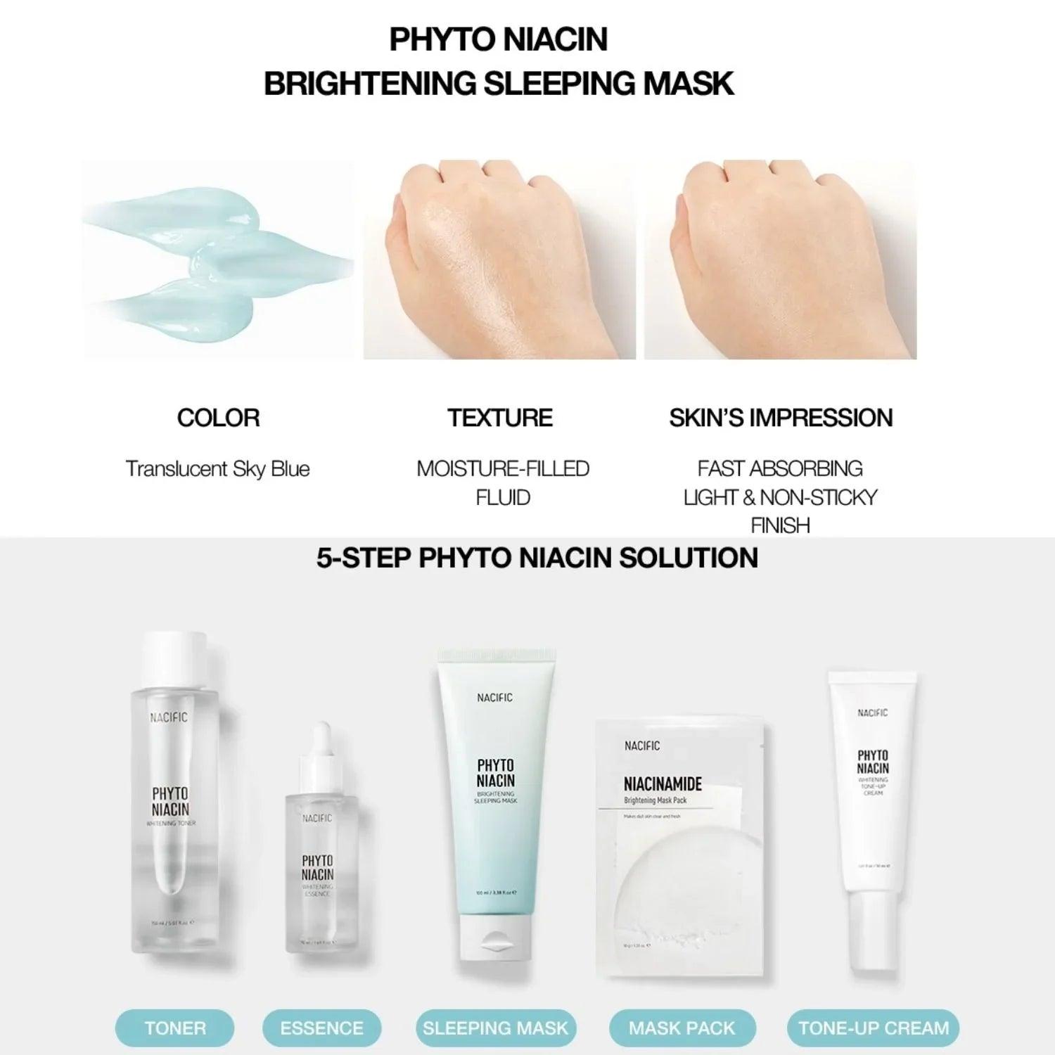 NACIFIC Phyto Niacin Brightening Sleeping Mask 100ml (5% Niacinamide) - Orion Beauty