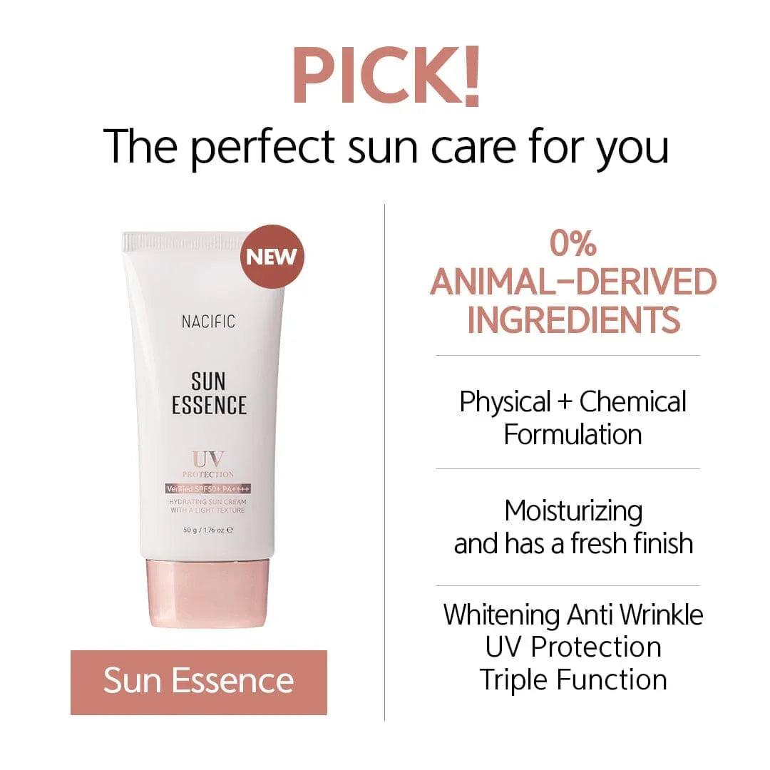 NACIFIC Vegan Sun Essence Verified SPF50+/ PA++++ 50ml - Orion Beauty