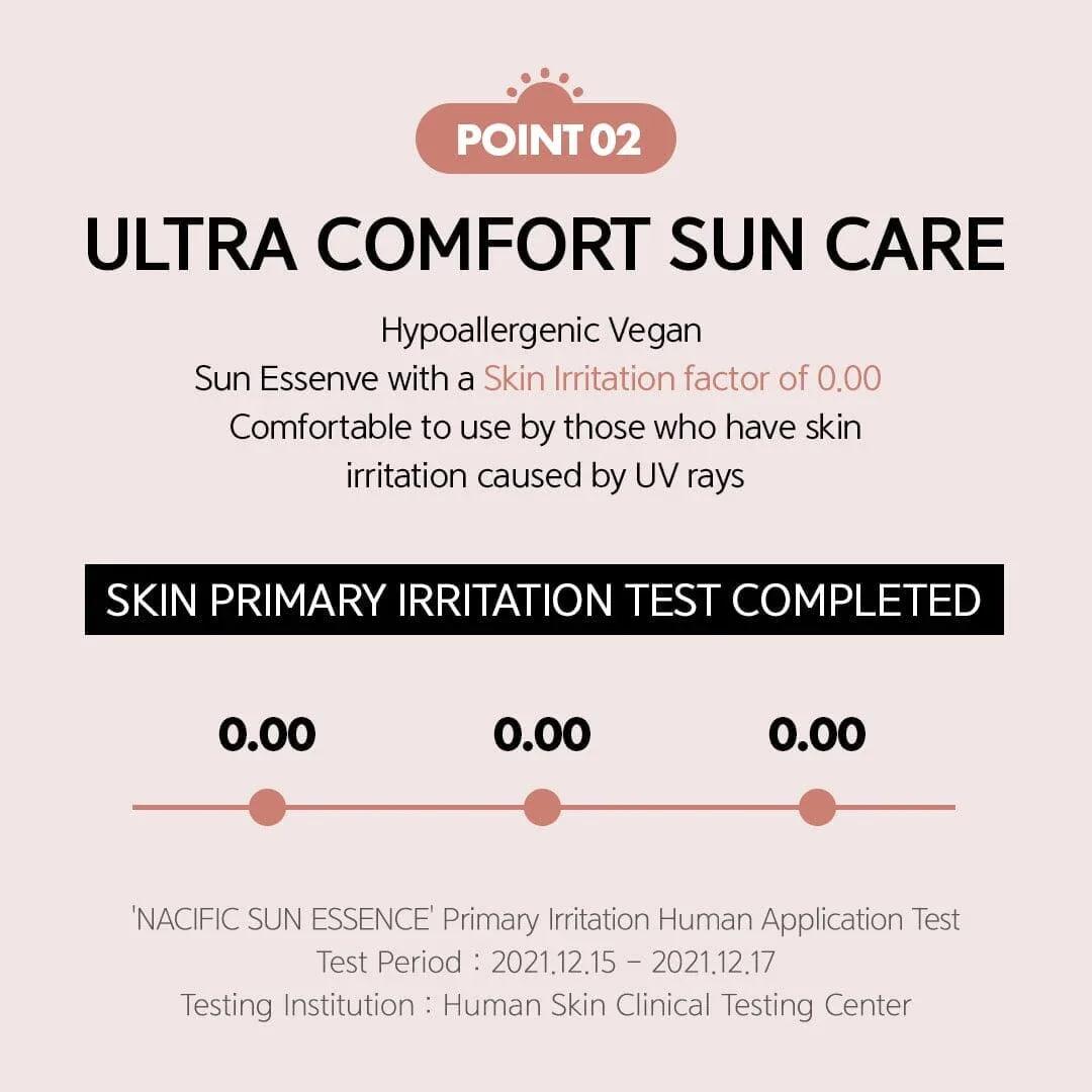 NACIFIC Vegan Sun Essence Verified SPF50+/ PA++++ 50ml - Orion Beauty
