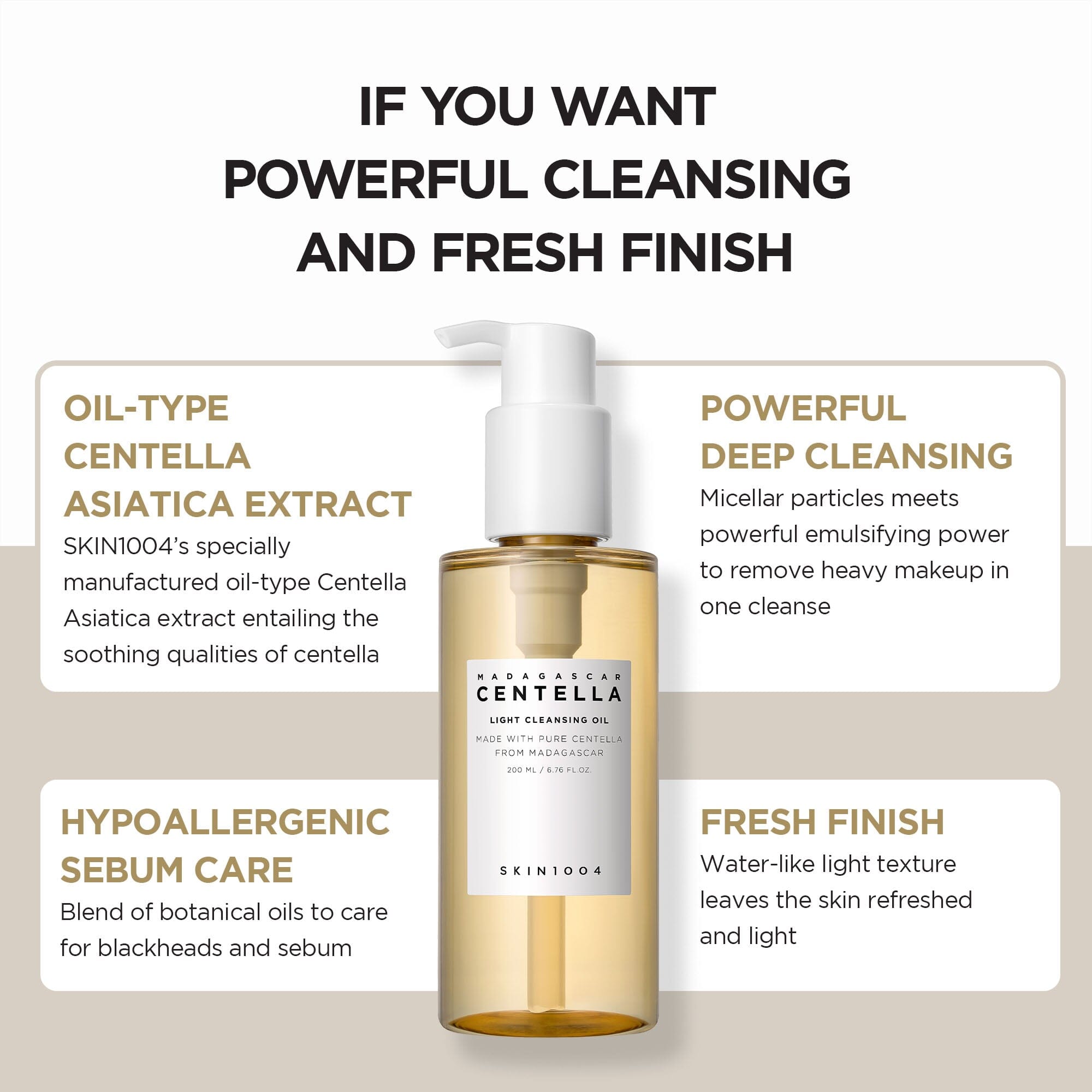 SKIN1004 Madagascar Centella Light Cleansing Oil 200ml, at Orion Beauty. SKIN1004 Official Sole Authorized Retailer in Sri Lanka!