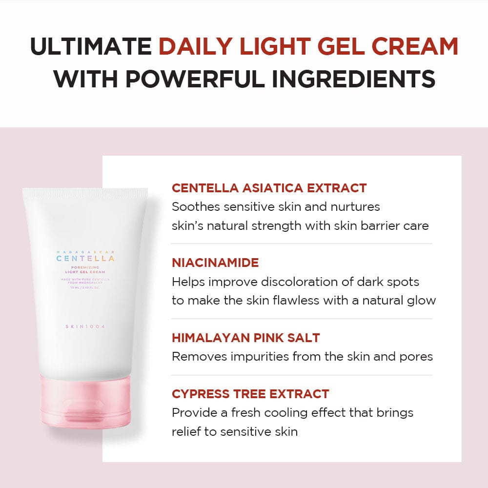 SKIN1004 Madagascar Centella Poremizing Light Gel Cream 75ml, at Orion Beauty. SKIN1004 Official Sole Authorized Retailer in Sri Lanka!