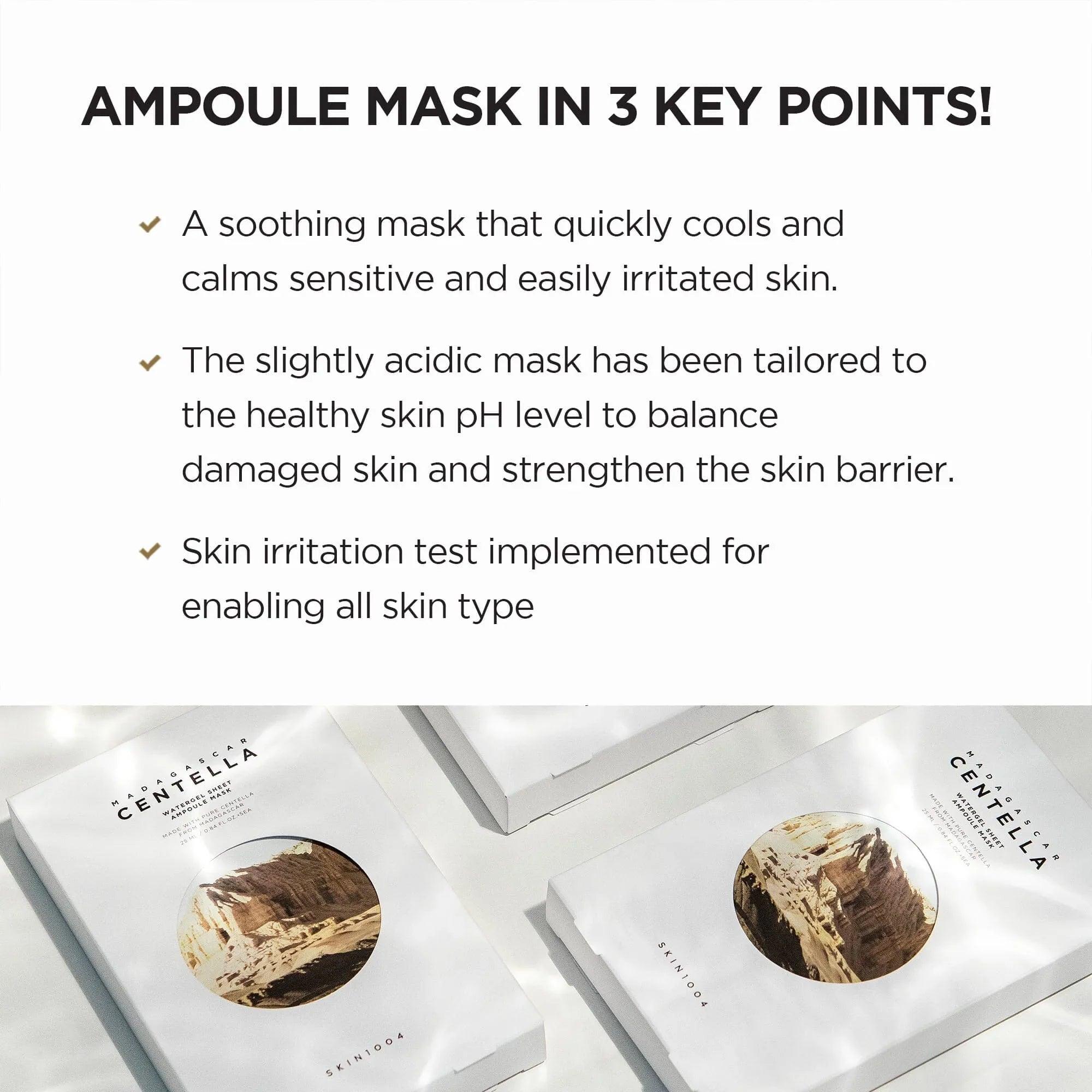 SKIN1004 Madagascar Centella Watergel Sheet Ampoule Mask 25ml x 5EA - Orion Beauty
