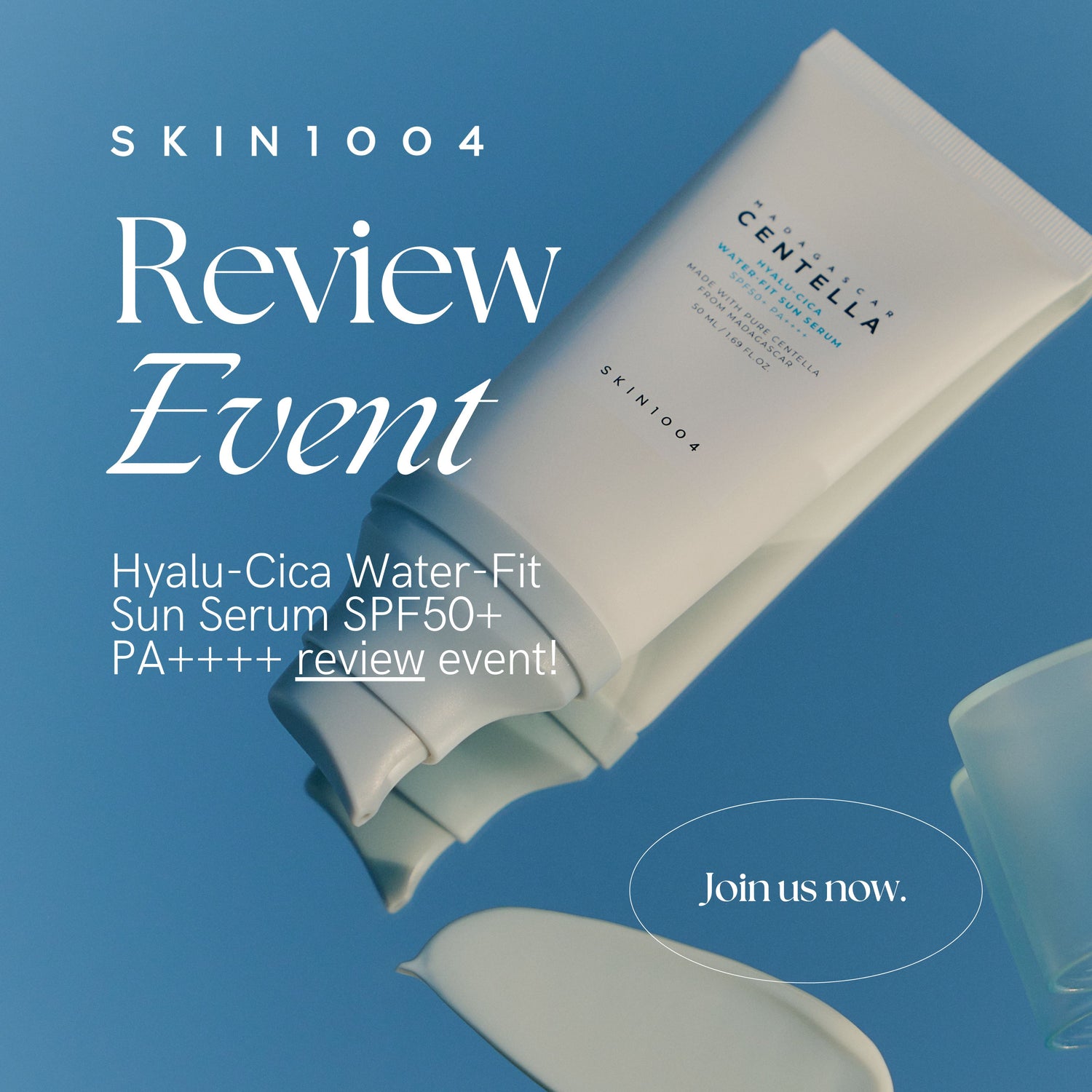 SKIN1004 Hyalu-Cica Water-Fit Sun Serum SPF50+ PA++++ IG review event