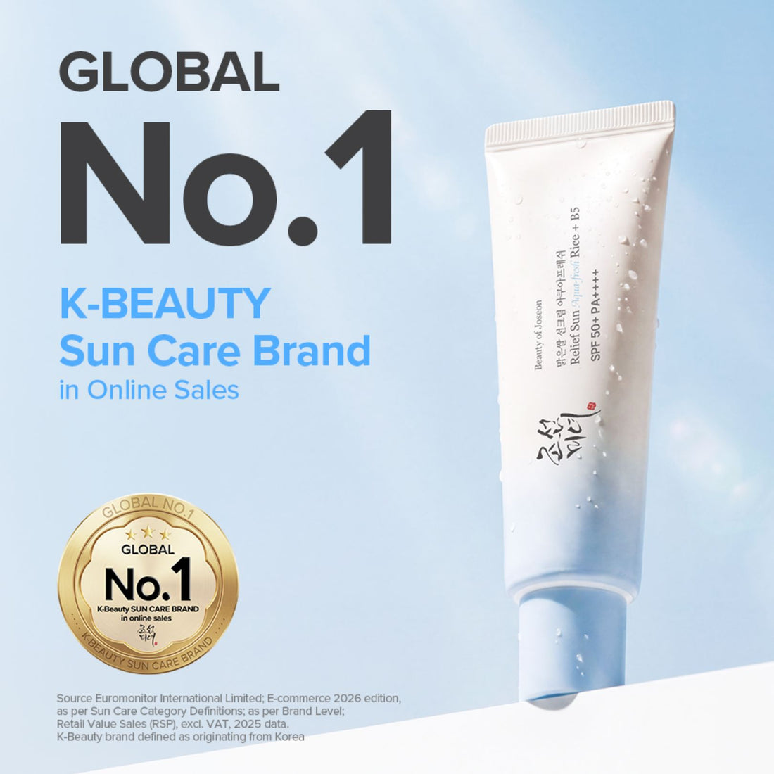 Beauty of Joseon Relief Sun Aqua-fresh Rice + B5 SPF50+ PA++++ 50ml - Orion Beauty