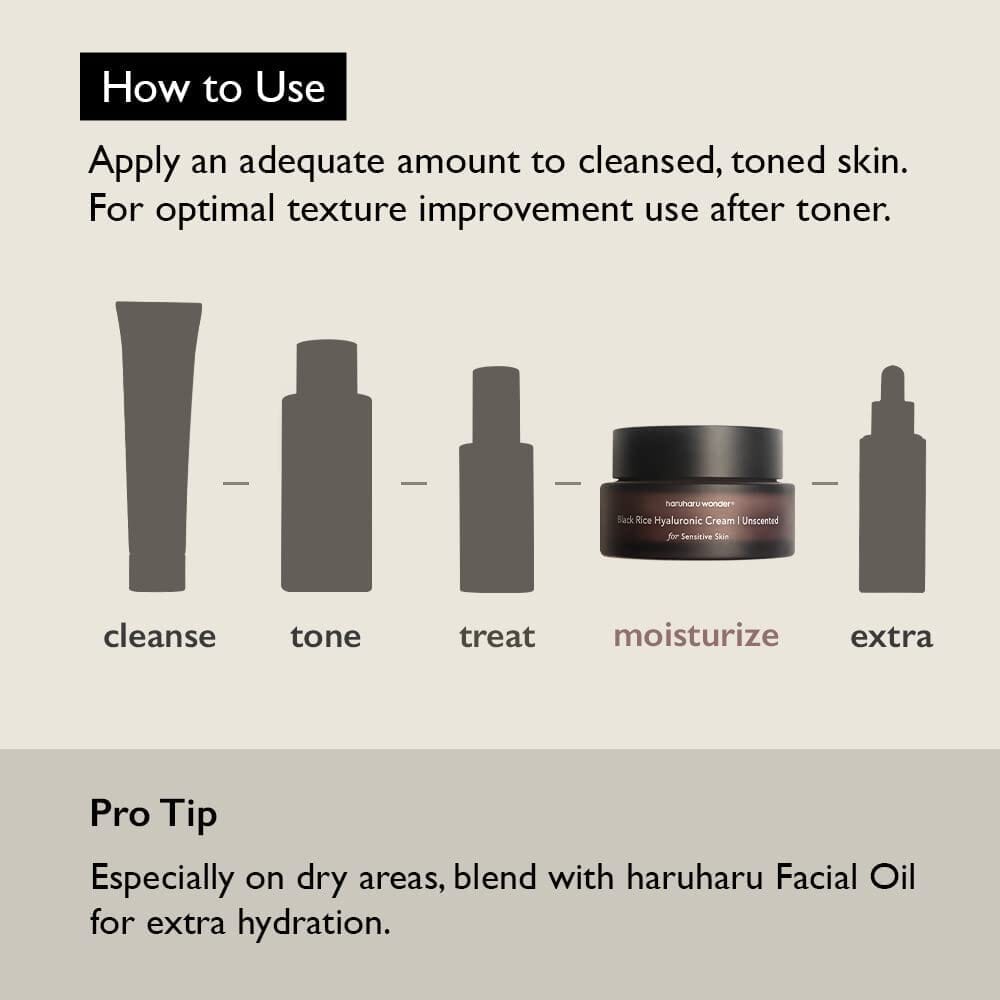 Haruharu WONDER Black Rice 10 Hyaluronic Cream Unscented 50ml, at Orion Beauty. SKIN1004 Official Sole Authorized Retailer in Sri Lanka!