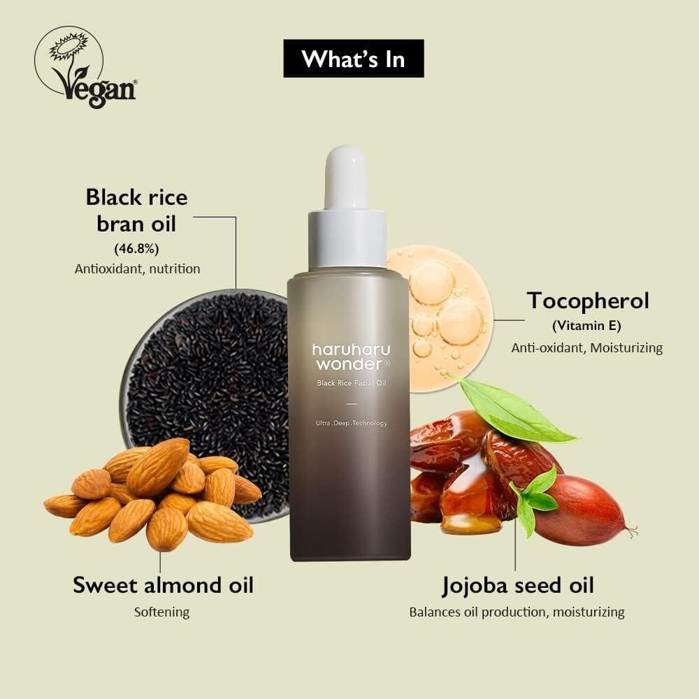 Haruharu WONDER Black Rice Facial Oil 30ml - Orion Beauty