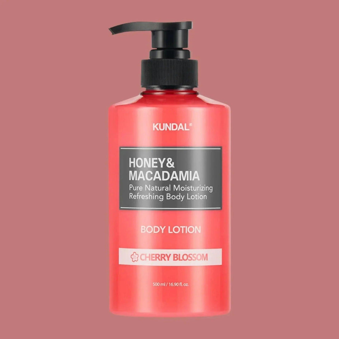 KUNDAL Honey &amp; Macadamia Pure Natural Moisturizing Refreshing Body Lotion Cherry Blossom 500ml - Orion Beauty