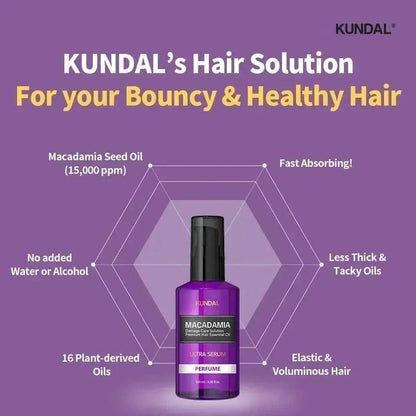 KUNDAL Macadamia Ultra Hair Serum White Musk 100ml - Orion Beauty