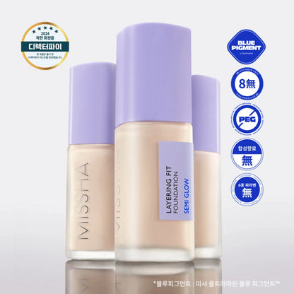 MISSHA Layering Fit Foundation Semi Glow 21.Fair 35ml - Orion Beauty
