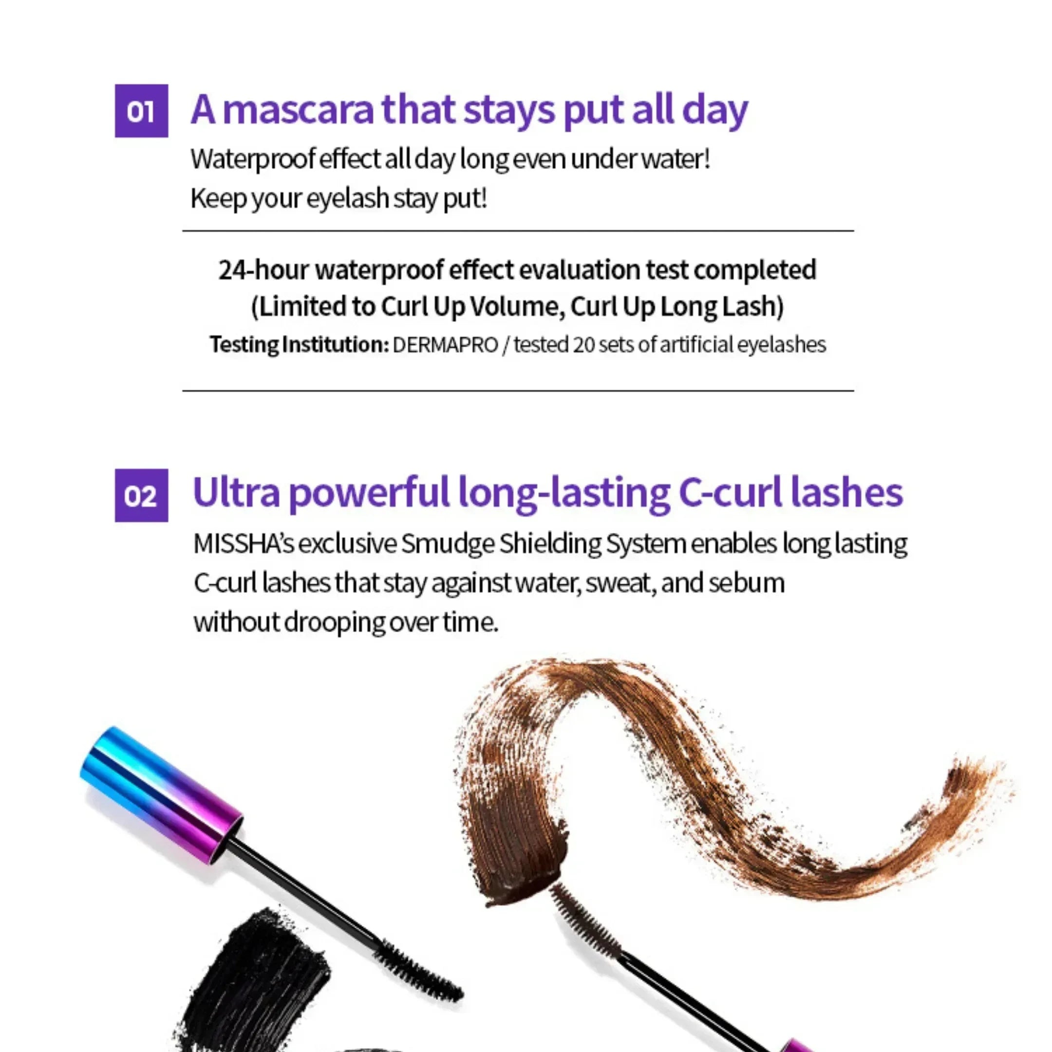 MISSHA Ultra Powerproof Mascara Curling and Lengthening 8g - Orion Beauty