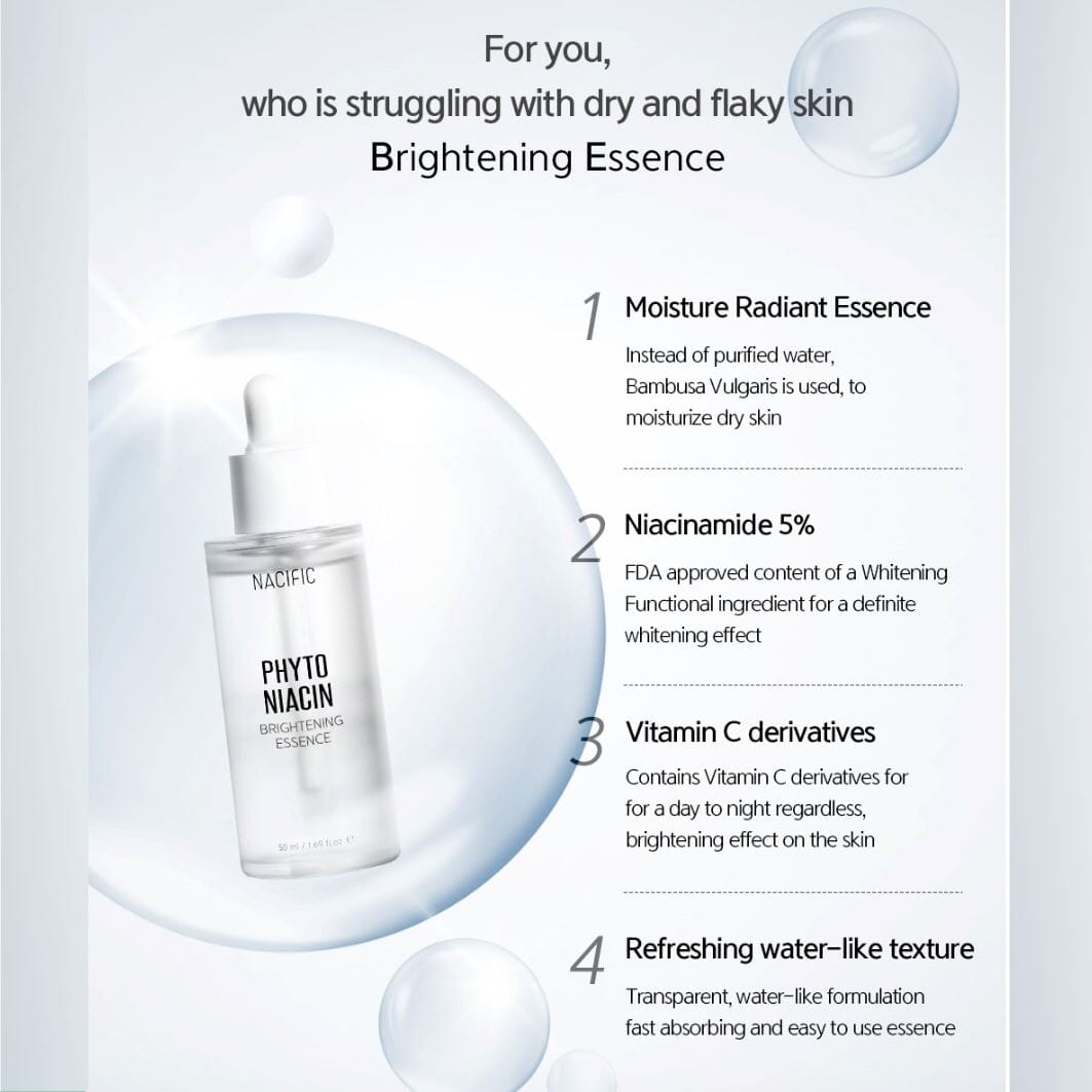 Nacific Phyto Niacin Brightening Essence 20ml (5% Niacinamide), at Orion Beauty. Nacific Official Sole Authorized Retailer in Sri Lanka!