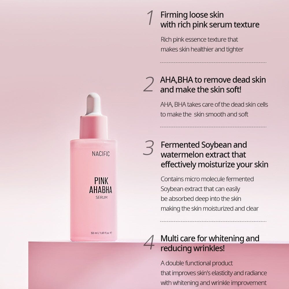 Nacific Pink AHA BHA Exfoliate And Brighten (Mini) Set, at Orion Beauty. Nacific Official Sole Authorized Retailer in Sri Lanka!