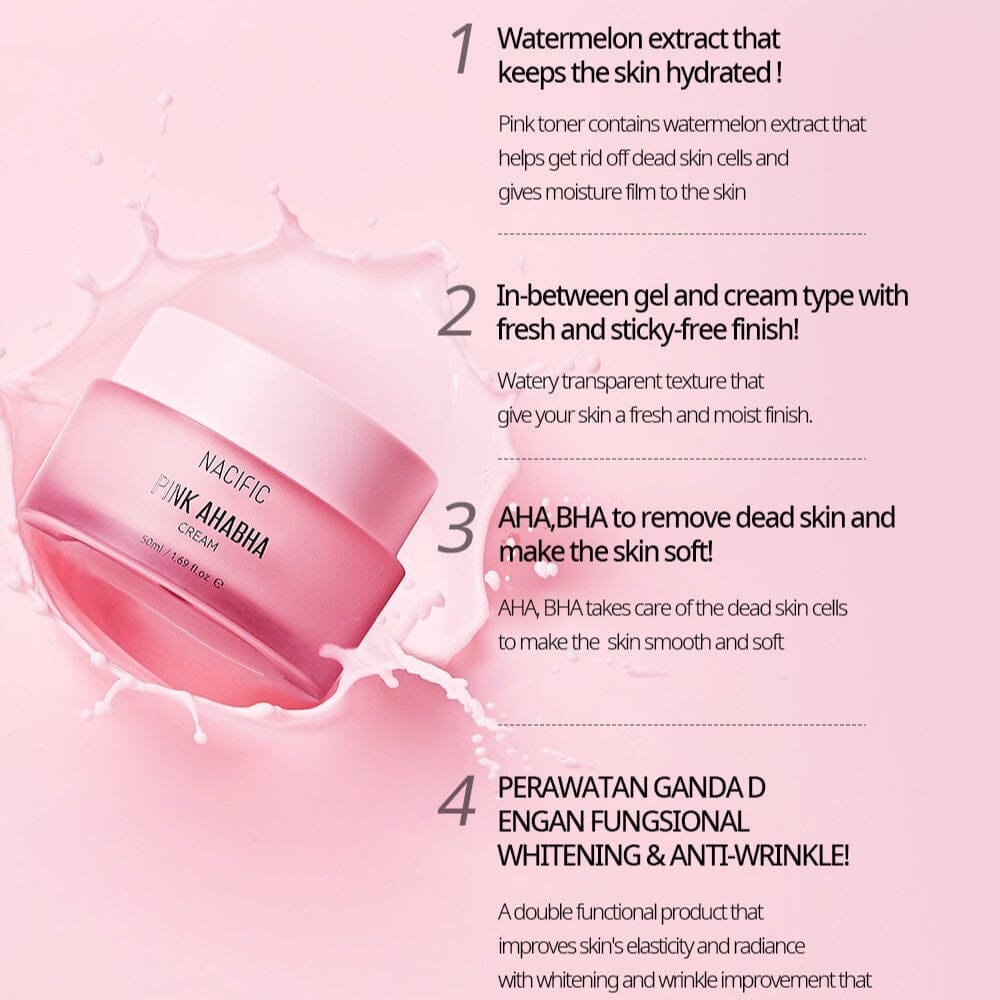 Nacific Pink AHA BHA Exfoliate And Brighten (Mini) Set, at Orion Beauty. Nacific Official Sole Authorized Retailer in Sri Lanka!