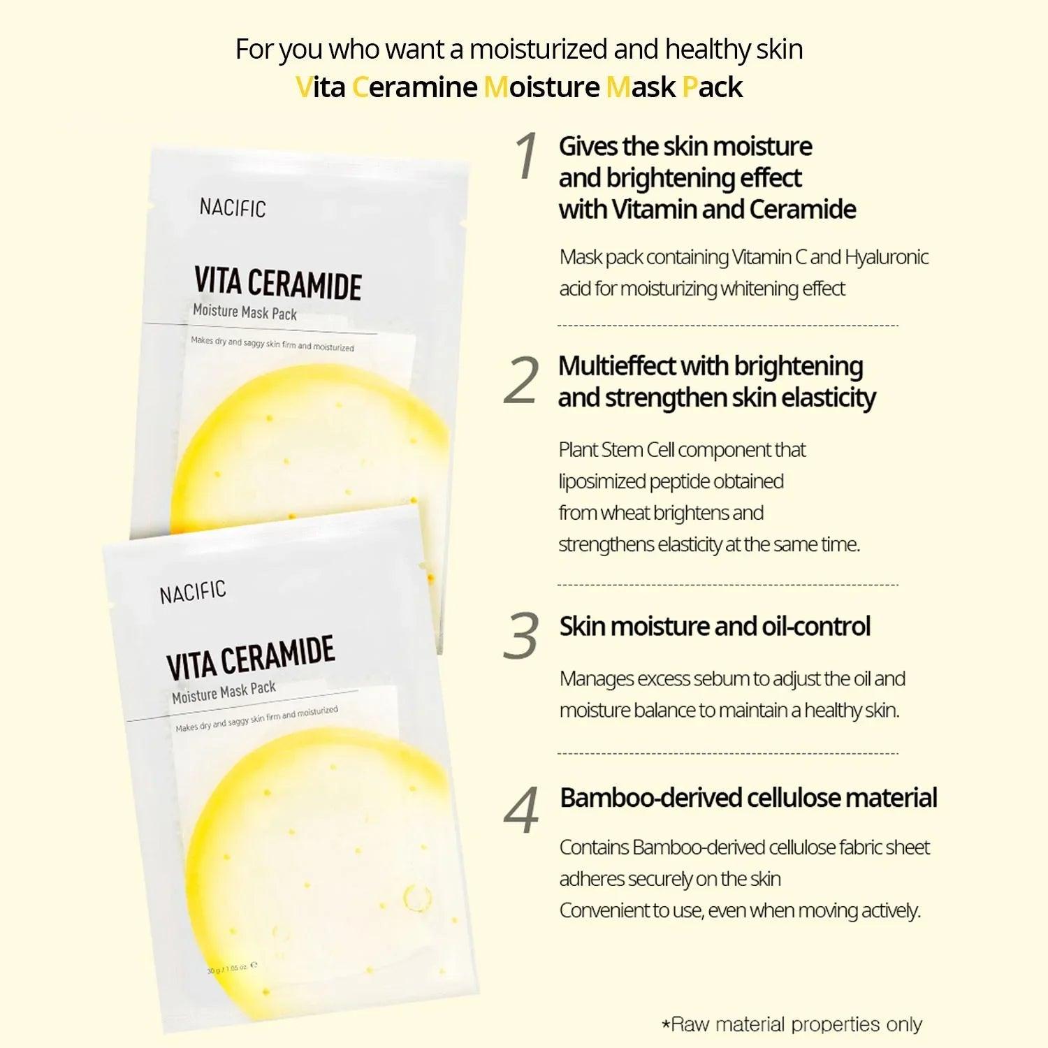 NACIFIC Vita Ceramide Moisture Mask (1ea) - Orion Beauty