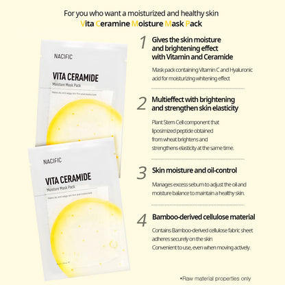 Nacific Vita Ceramide Moisture Mask (1ea), at Orion Beauty. Nacific Official Sole Authorized Retailer in Sri Lanka!