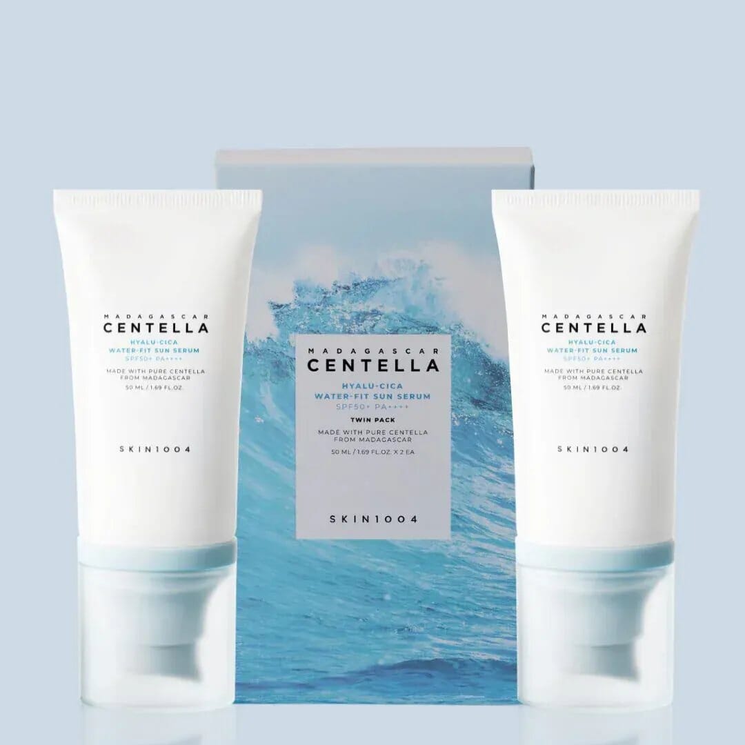 [Pre-Order] SKIN1004 Madagascar Centella Hyalu-Cica Water-fit Sun Serum SPF50+ PA++++ Twin Pack - Orion Beauty