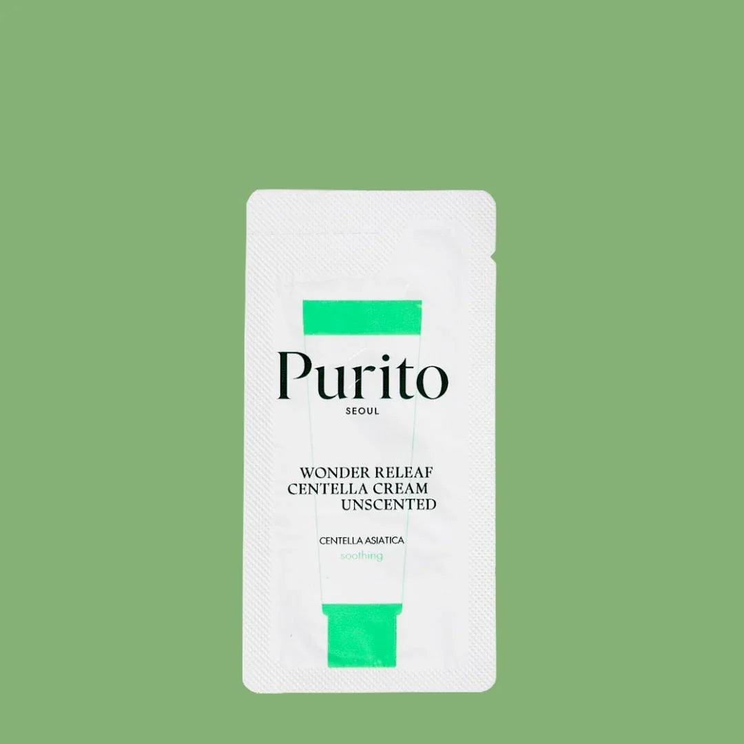 PURITO SEOUL Wonder Releaf Centella Cream Unscented 1ml (Pouch Sample) - Orion Beauty