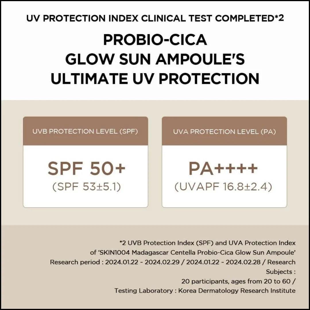 SKIN1004 Madagascar Centella Probio-Cica Glow Sun Ampoule 1.5ml (Pouch Sample) - Orion Beauty