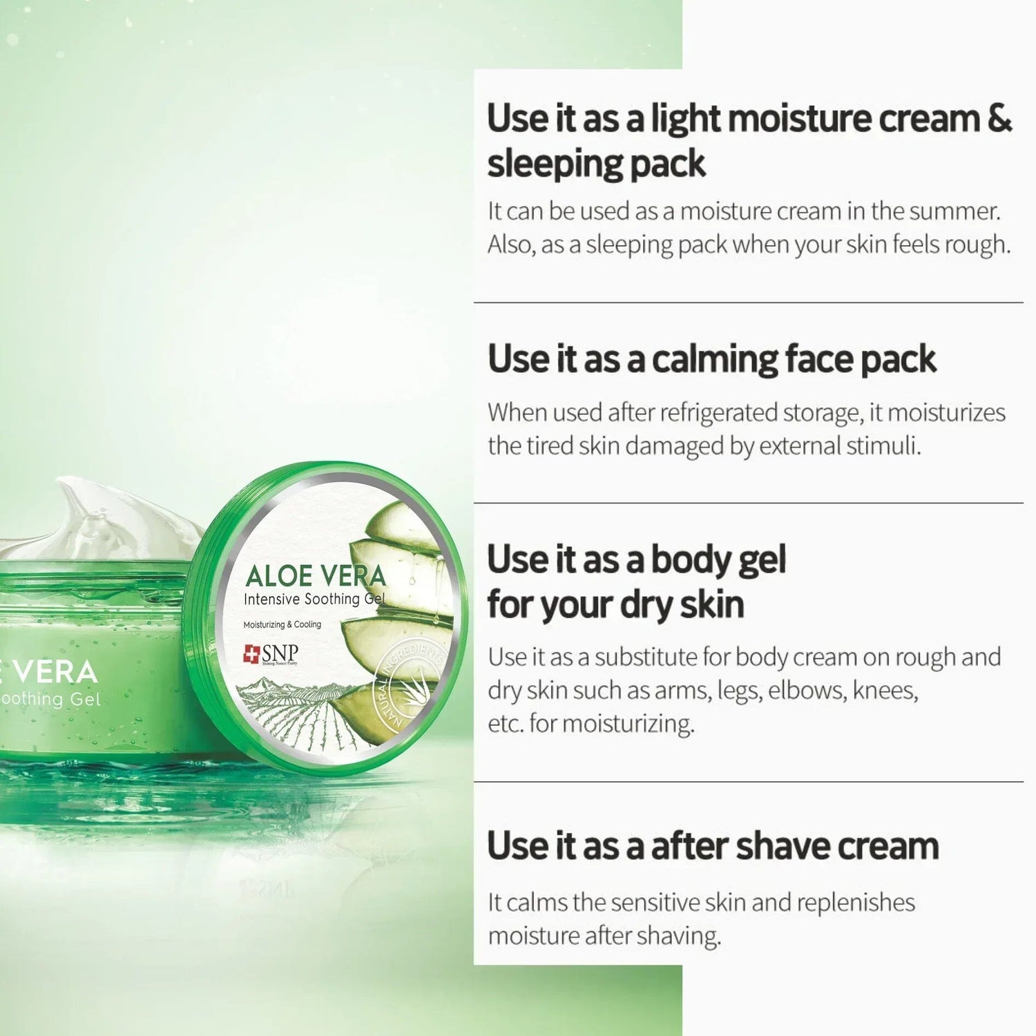 SNP Aloe Vera Intensive Soothing Gel 300g - Orion Beauty