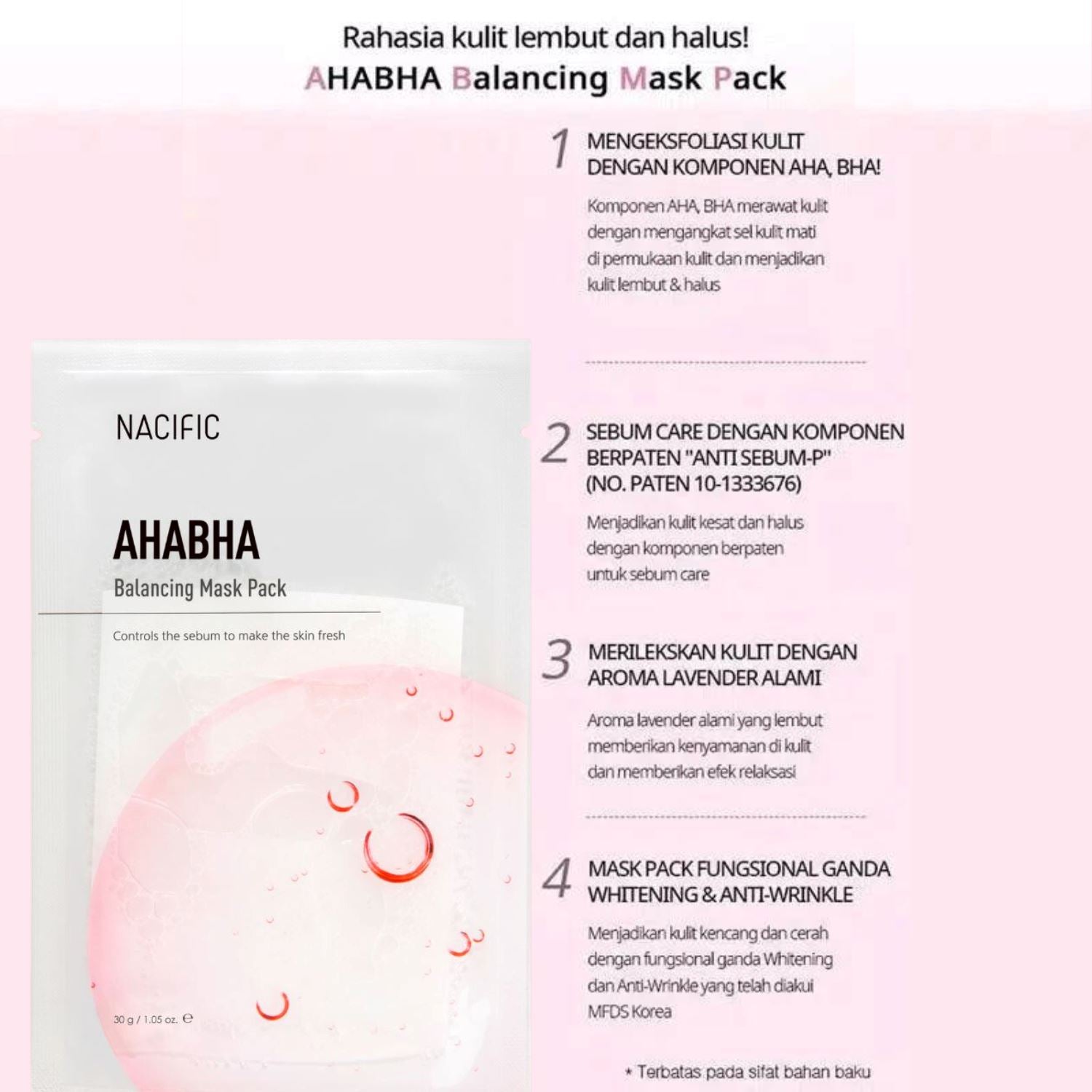Nacific | AHA BHA Balancing Mask 30g | Orion Beauty Sri Lanka