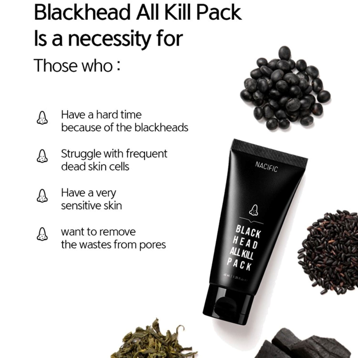 Nacific Blackhead All Kill Pack 40ml, at Orion Beauty. Nacific Official Sole Authorized Retailer in Sri Lanka!