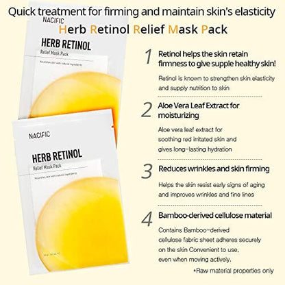Nacific Herb Retinol Relief Mask pack (1ea), at Orion Beauty. Nacific Official Sole Authorized Retailer in Sri Lanka!