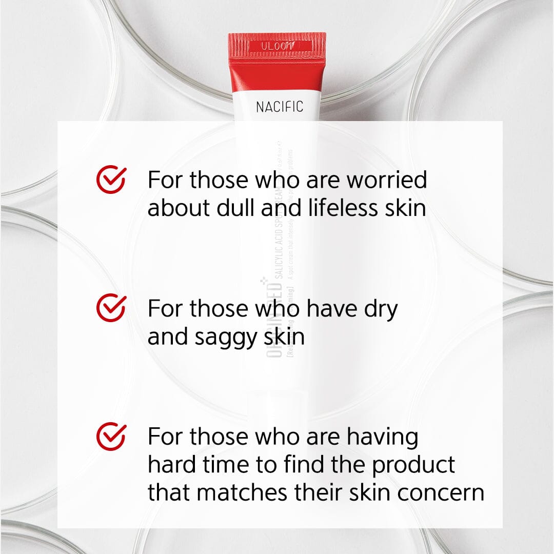 Nacific Origin Red Salicylic Acid Spot Cream 20ml, at Orion Beauty. Nacific Official Sole Authorized Retailer in Sri Lanka!
