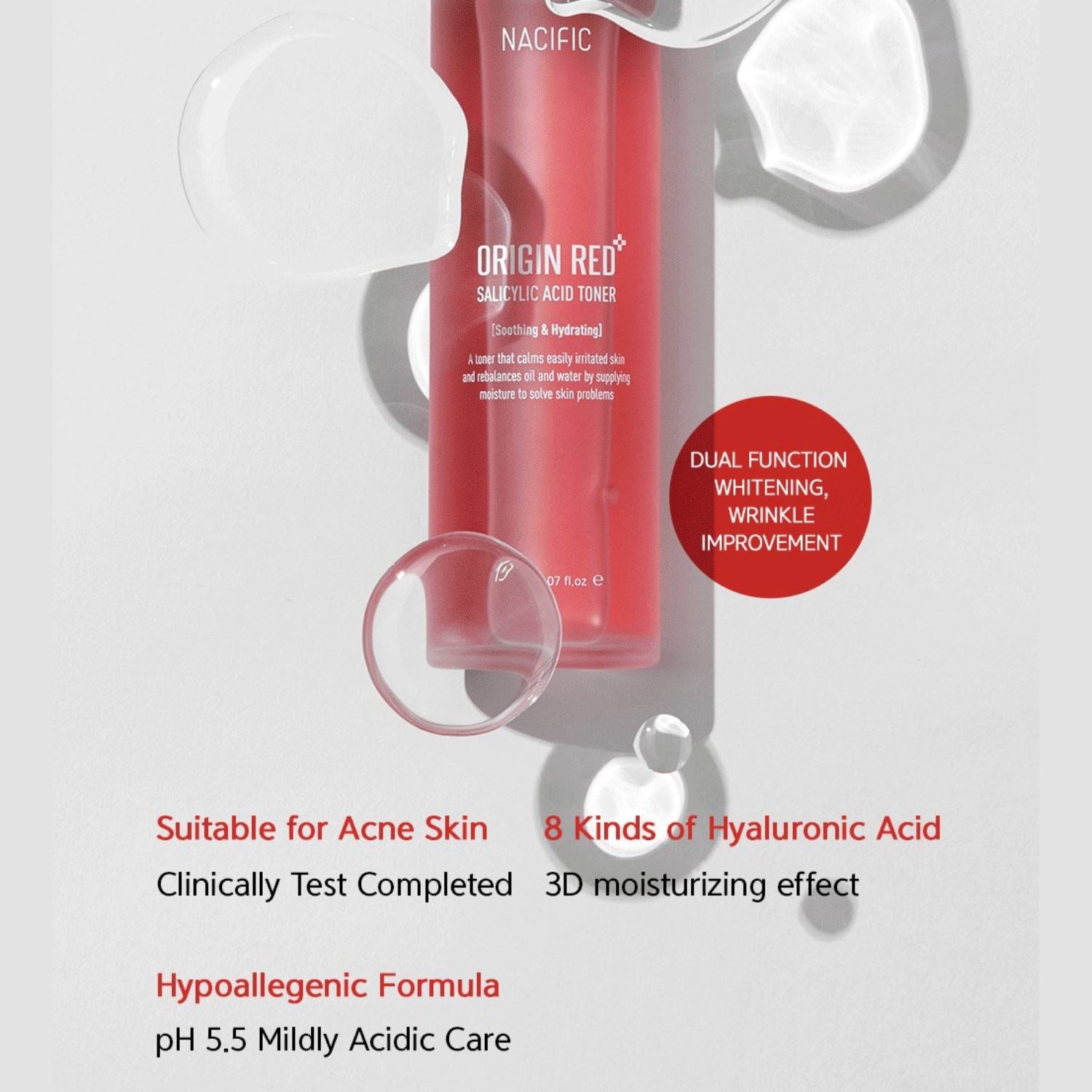 Nacific Origin Red Salicylic Acid Toner 150ml, at Orion Beauty. Nacific Official Sole Authorized Retailer in Sri Lanka!