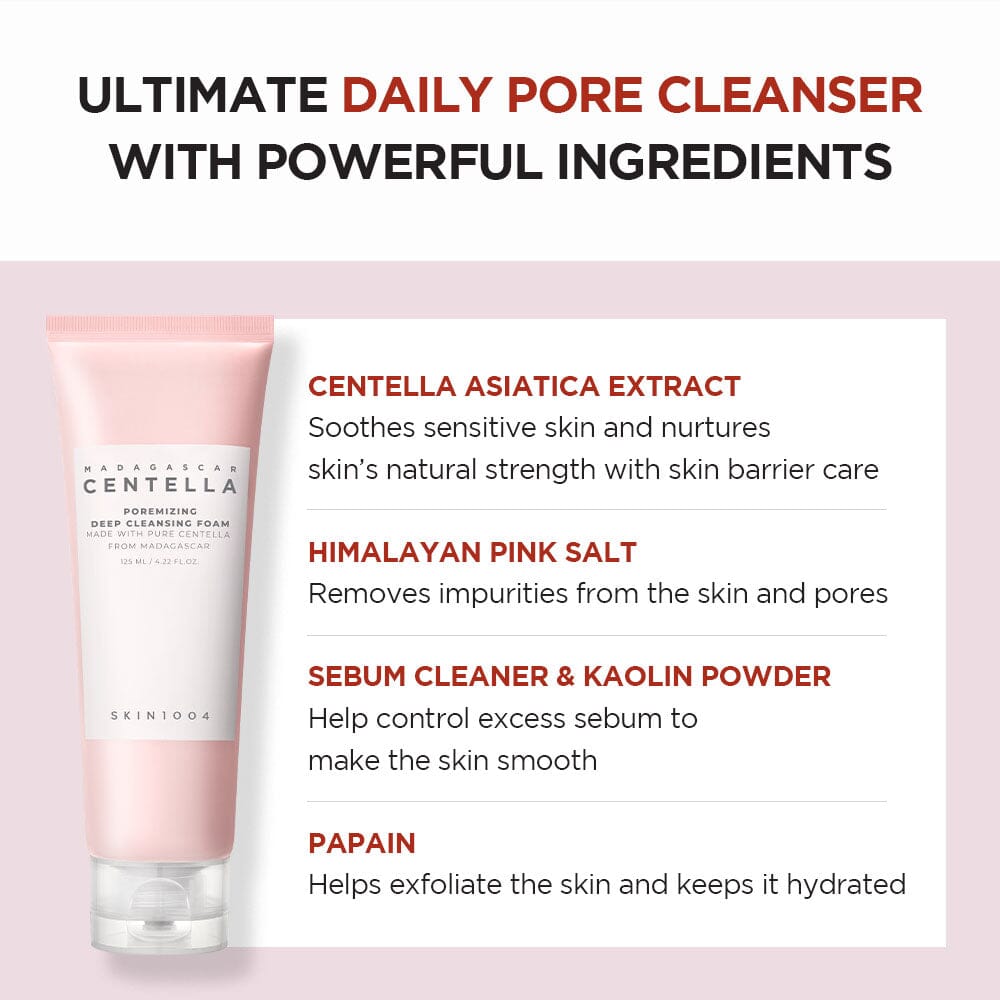 SKIN1004 Madagascar Centella Poremizing Deep Cleansing Foam 125ml, at Orion Beauty. SKIN1004 Official Sole Authorized Retailer in Sri Lanka!