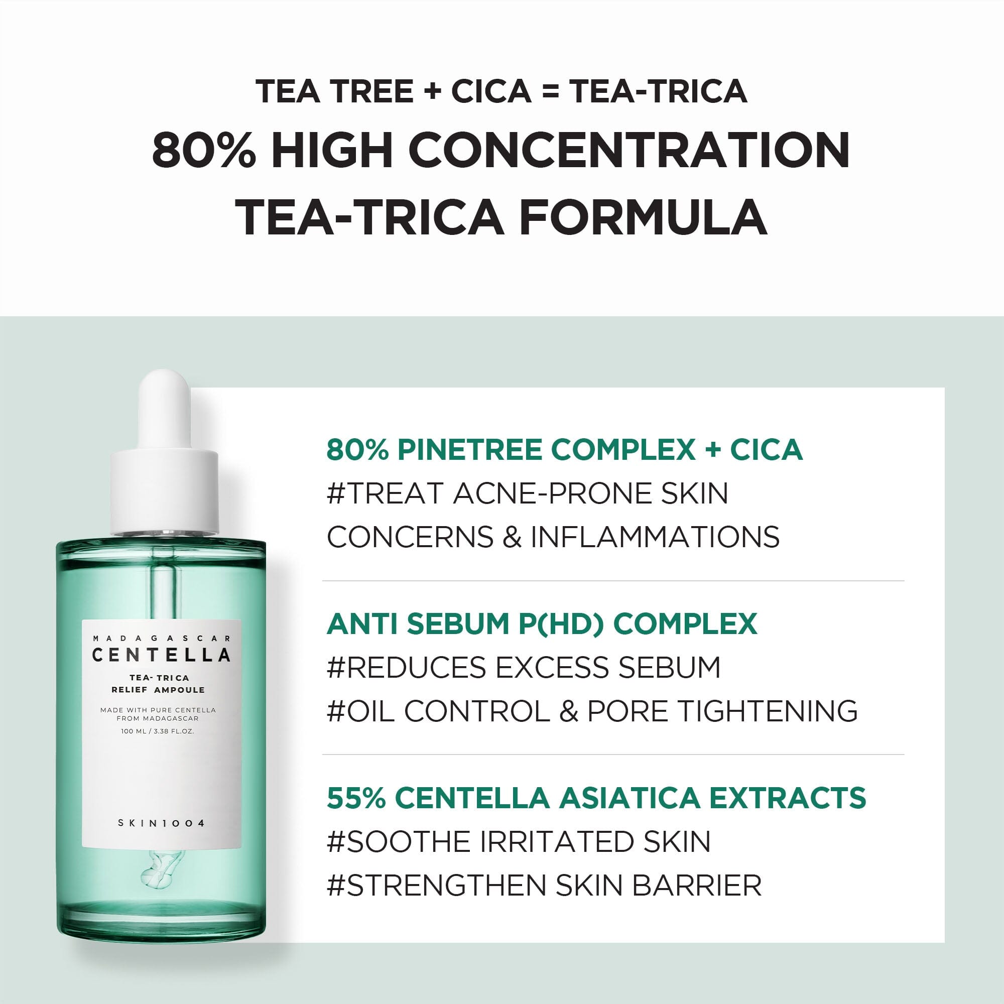 SKIN1004 Madagascar Centella Tea-Trica Relief Ampoule 30ml, at Orion Beauty. SKIN1004 Official Sole Authorized Retailer in Sri Lanka!