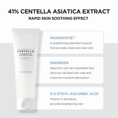 SKIN1004 Madagascar Centella Tone Brightening Cleansing Gel Foam 125ml, at Orion Beauty. SKIN1004 Official Sole Authorized Retailer in Sri Lanka!